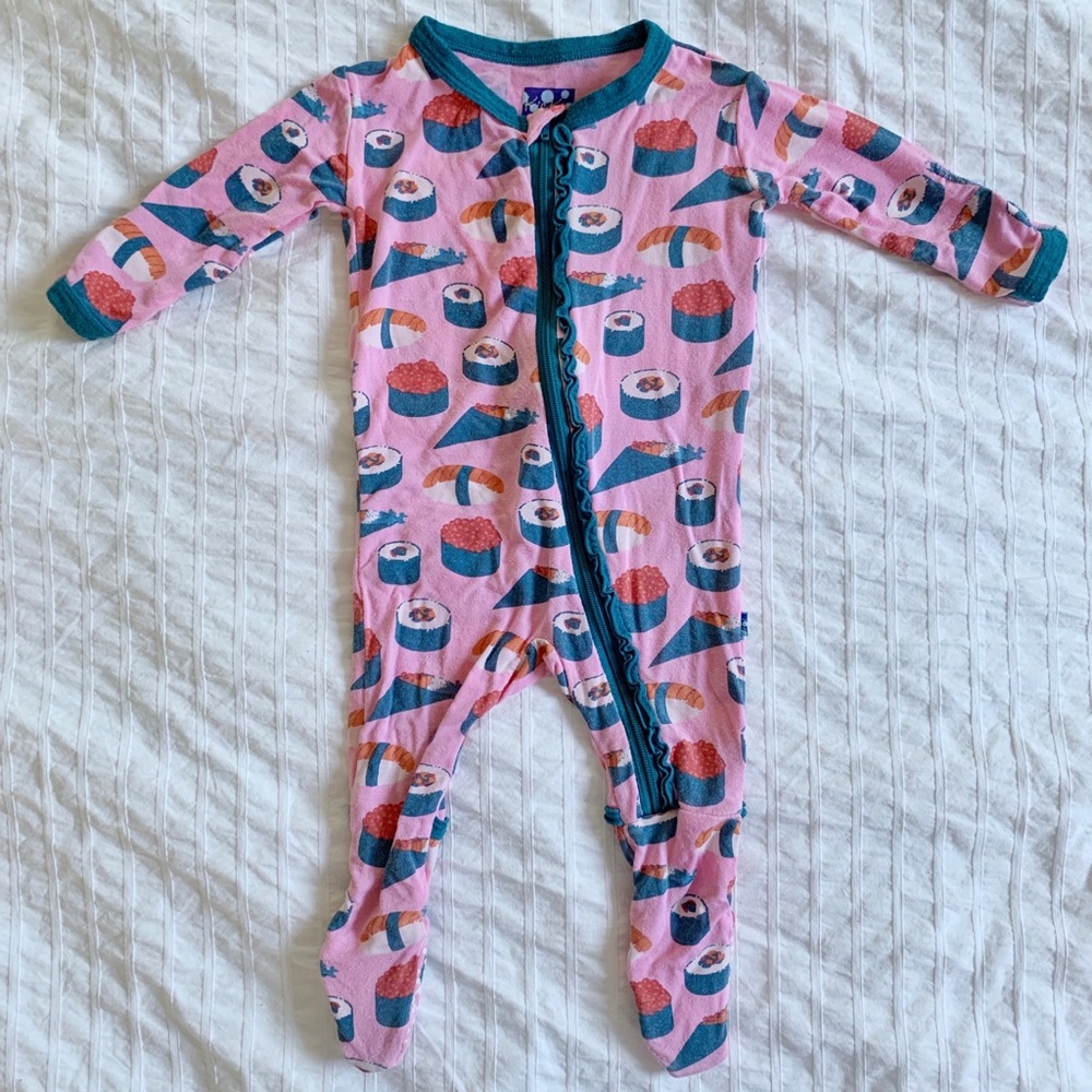 Kickee Pant Zipper Ruffle Footie